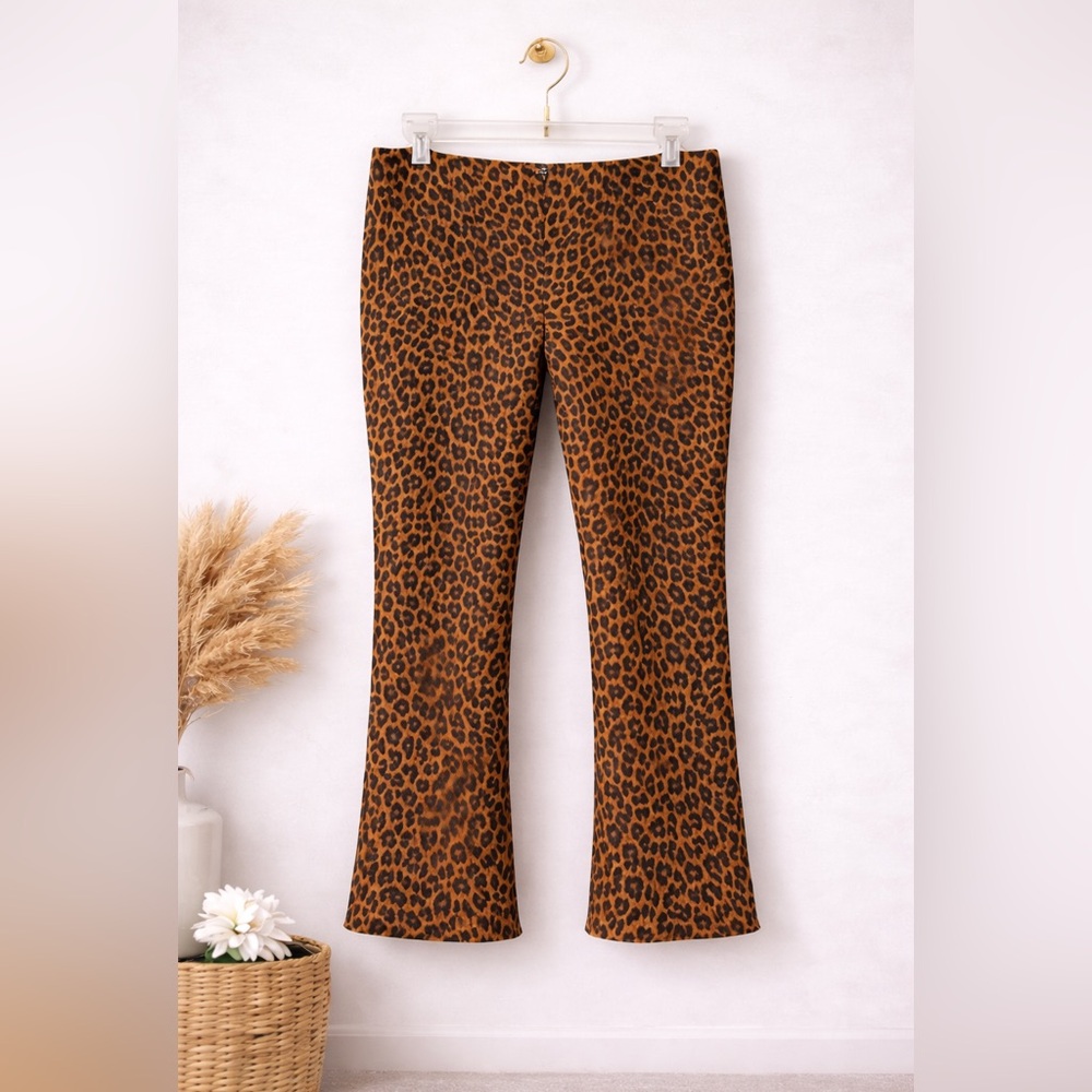 INC International Concepts Leopard Print Ankle Bell Pants Size 12